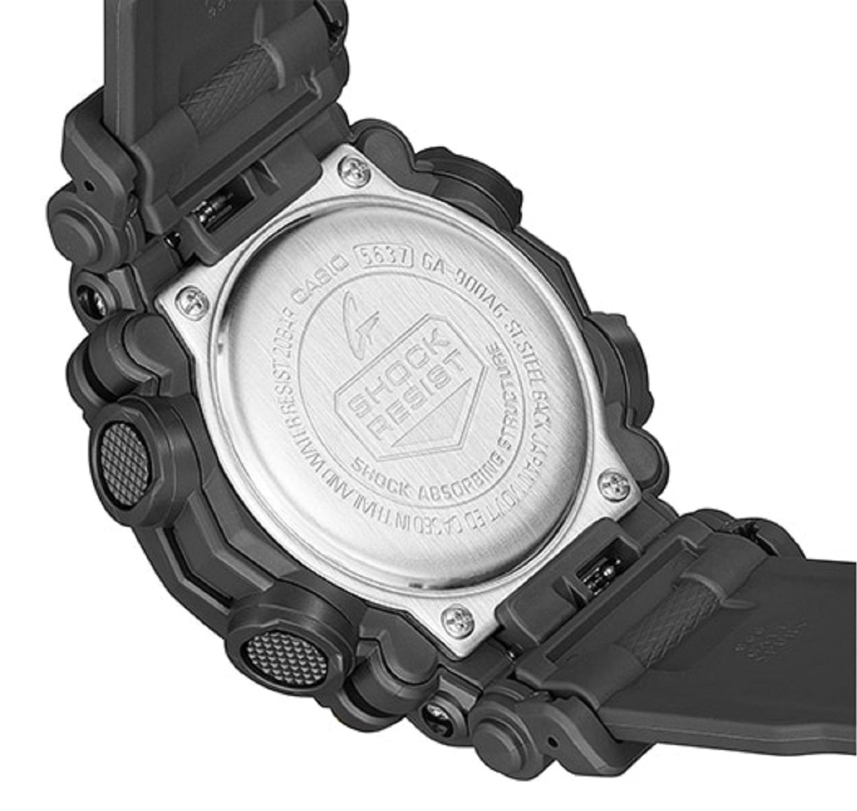 Casio G-shock GA-900AG-1ADR Digital Analog Rubber Strap Watch For Men-Watch Portal Philippines