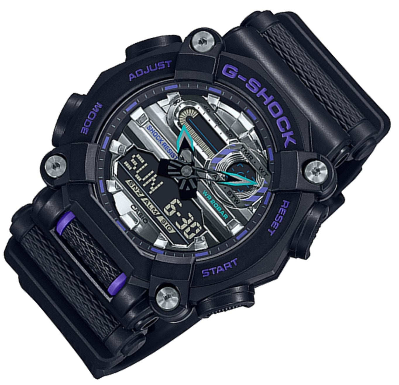 Casio G-shock GA-900AS-1ADR Digital Analog Rubber Strap Watch For Men-Watch Portal Philippines