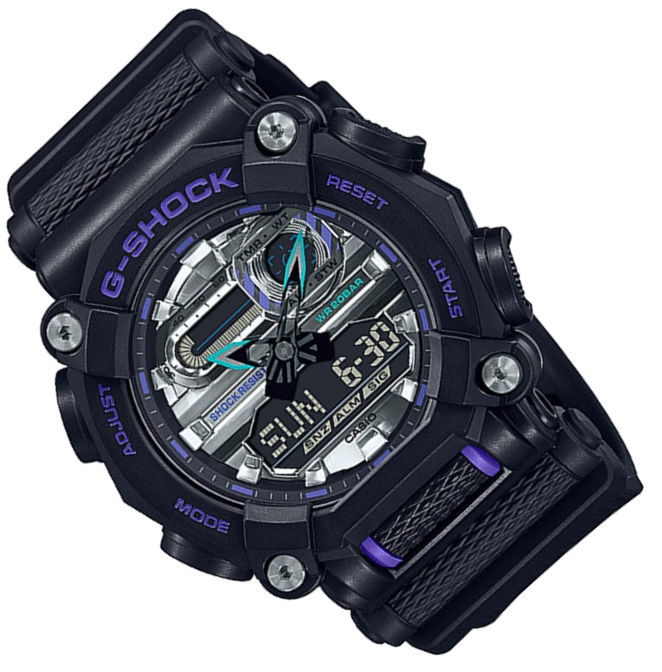 Casio G-shock GA-900AS-1ADR Digital Analog Rubber Strap Watch For Men-Watch Portal Philippines