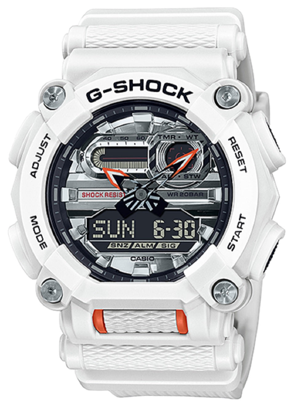 Casio G-shock GA-900AS-7ADR Digital Analog Rubber Strap Watch For Men-Watch Portal Philippines
