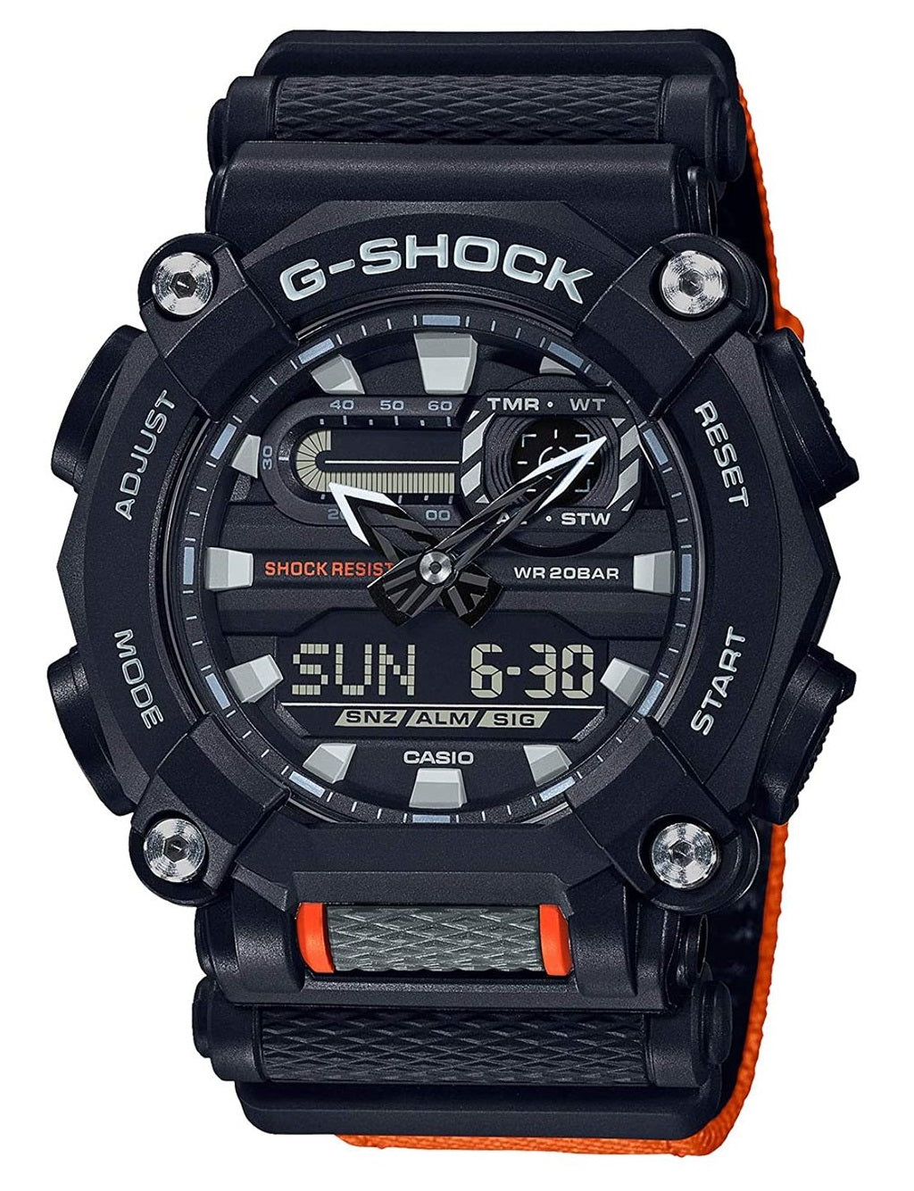 Casio G-shock GA-900C-1A4 Digital Analog Nylon Strap Watch For Men-Watch Portal Philippines