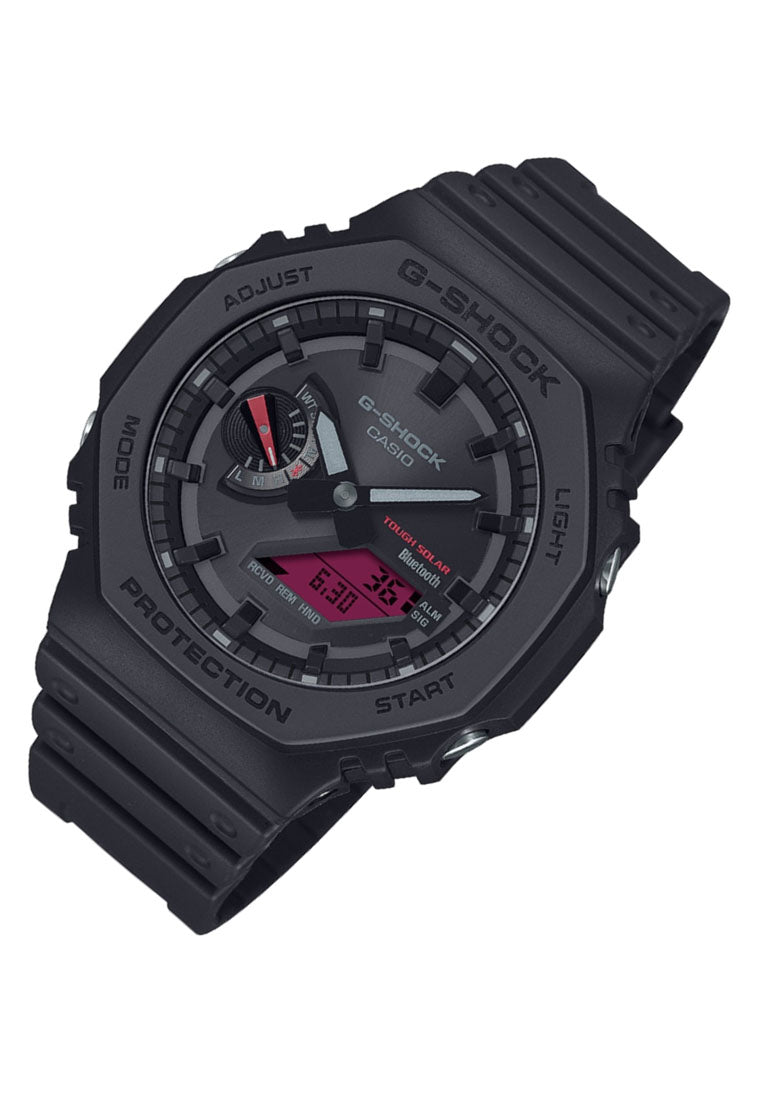 Casio G-shock GA-B2100BBR-1A Digital Analog Rubber Strap Bluetooth Solar Watch For Men-Watch Portal Philippines
