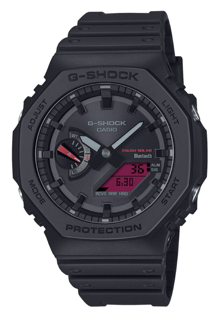 Casio G-shock GA-B2100BBR-1A Digital Analog Rubber Strap Bluetooth Solar Watch For Men-Watch Portal Philippines