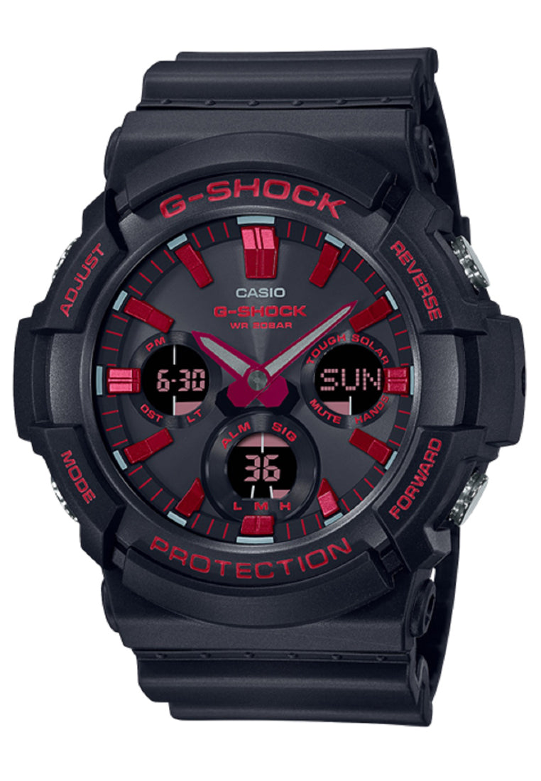 Casio G-shock GAS-100BNR-1A Solar Digital Analog Rubber Strap Watch For Men-Watch Portal Philippines