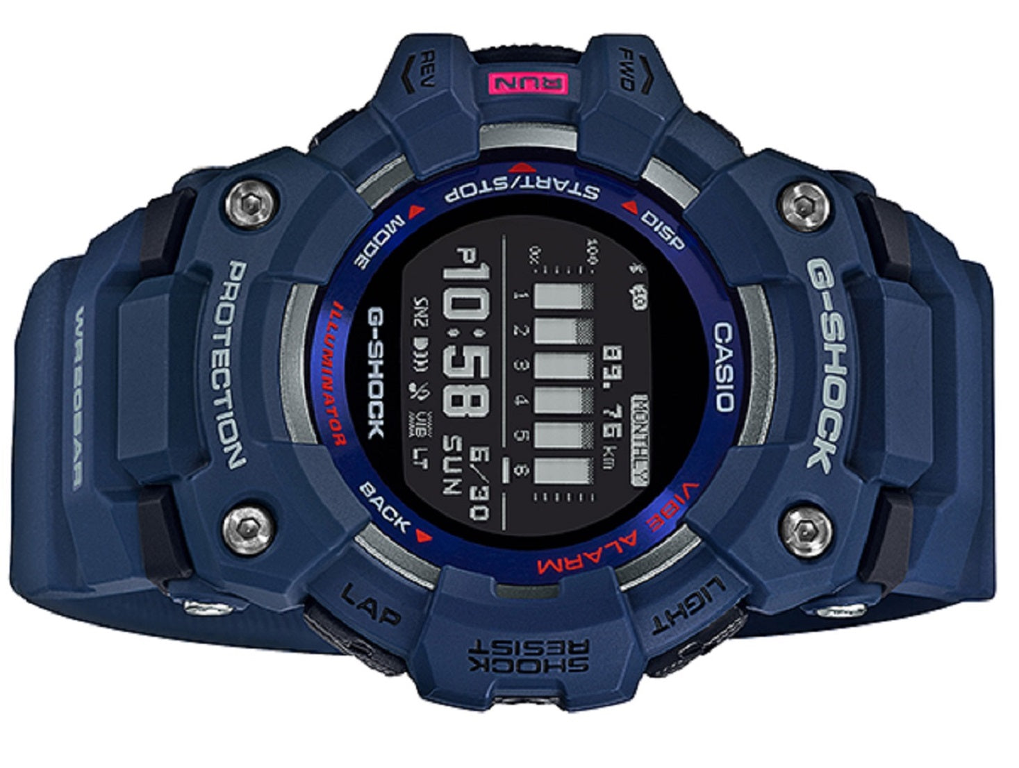 Casio G-shock GBD-100-2DR Digital Bluetooth Rubber Strap Watch For Men-Watch Portal Philippines
