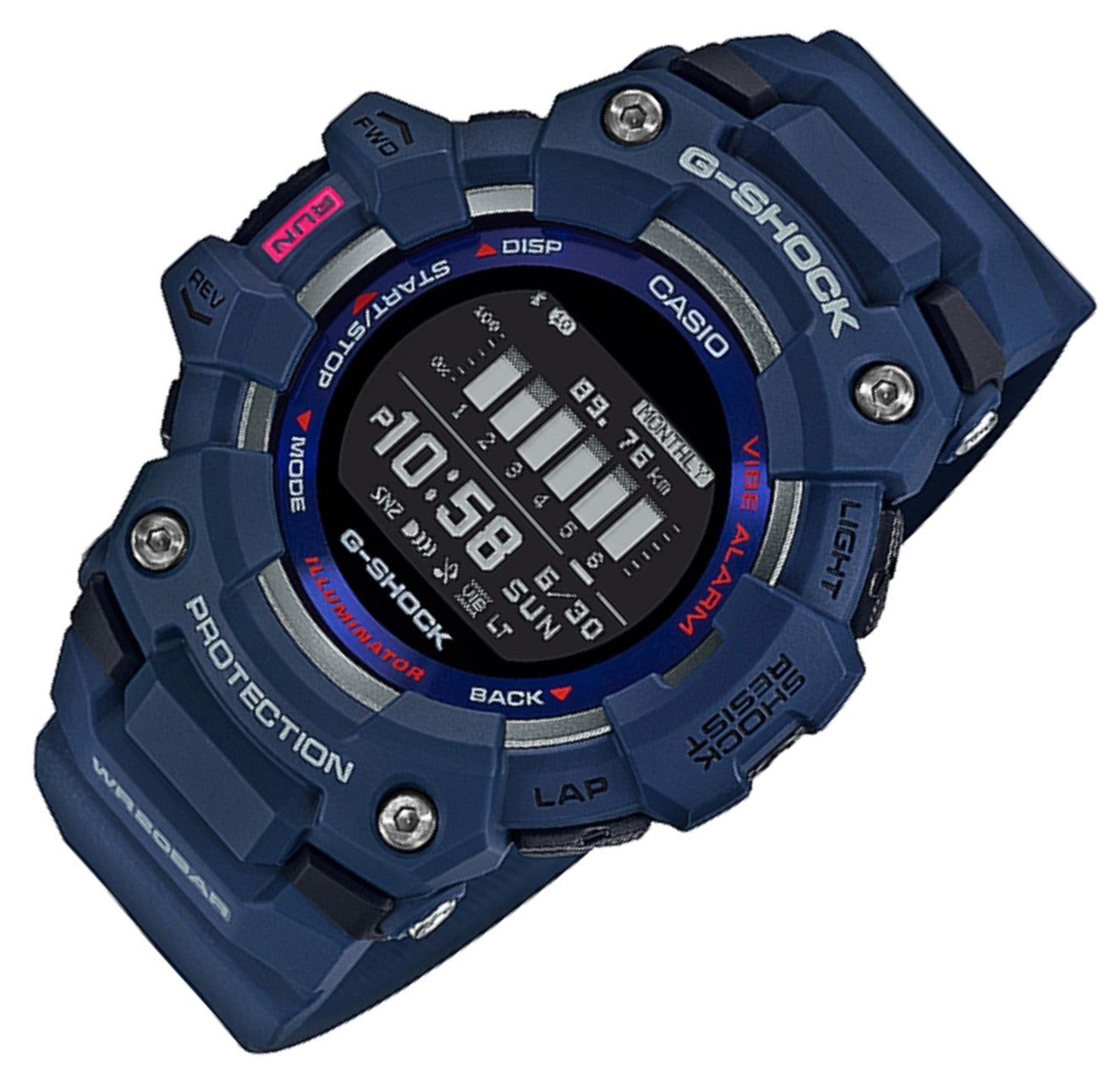 Casio G-shock GBD-100-2DR Digital Bluetooth Rubber Strap Watch For Men-Watch Portal Philippines