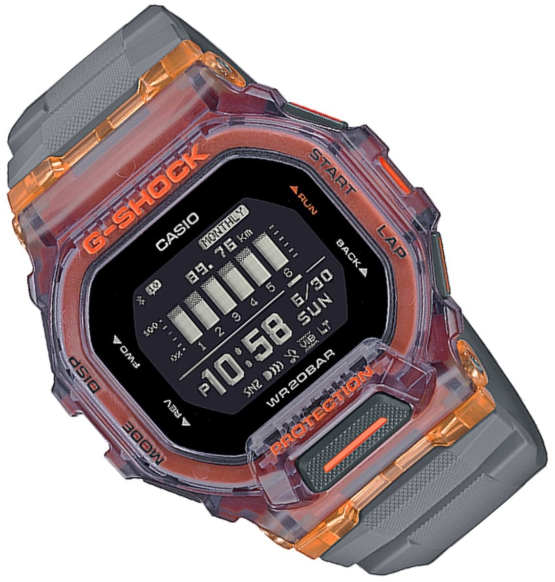 Casio G-shock GBD-200SM-1A5 Bluetooth Digital Rubber Strap Watch For Men-Watch Portal Philippines
