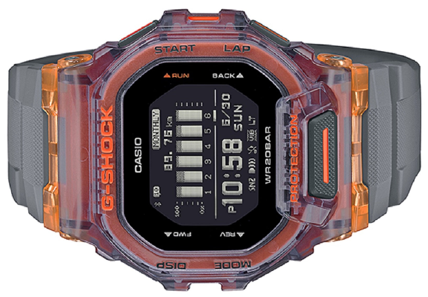 Casio G-shock GBD-200SM-1A5 Bluetooth Digital Rubber Strap Watch For Men-Watch Portal Philippines