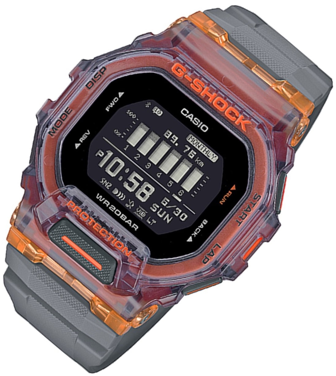 Casio G-shock GBD-200SM-1A5 Bluetooth Digital Rubber Strap Watch For Men-Watch Portal Philippines