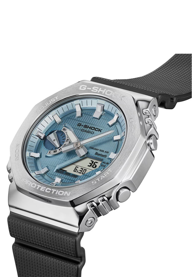 Casio G-shock GBM-2100A-1A2 Digital Analog Rubber Strap Solar Watch For Men-Watch Portal Philippines