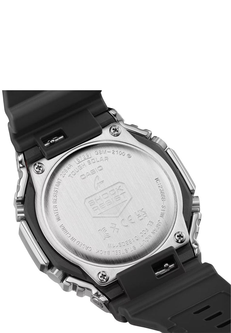 Casio G-shock GBM-2100A-1A2 Digital Analog Rubber Strap Solar Watch For Men-Watch Portal Philippines