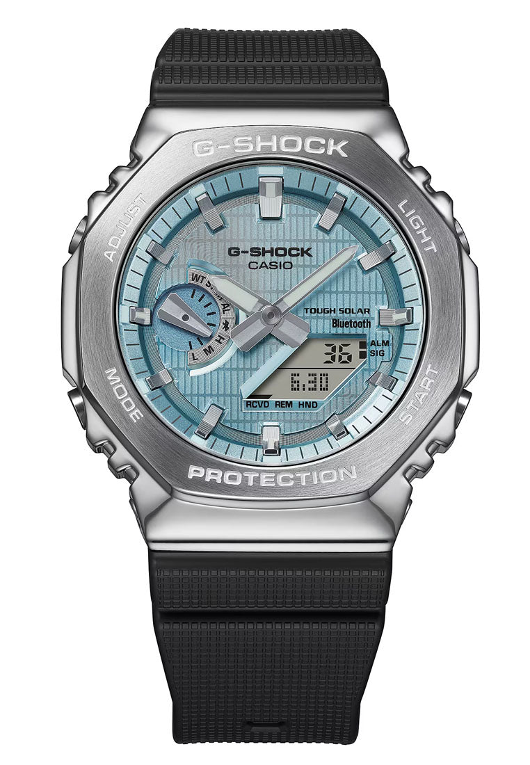 Casio G-shock GBM-2100A-1A2 Digital Analog Rubber Strap Solar Watch For Men-Watch Portal Philippines