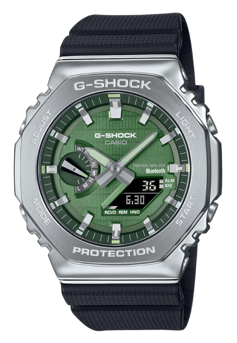 Casio G-shock GBM-2100A-1A3 Digital Analog Rubber Strap Solar Watch For Men-Watch Portal Philippines
