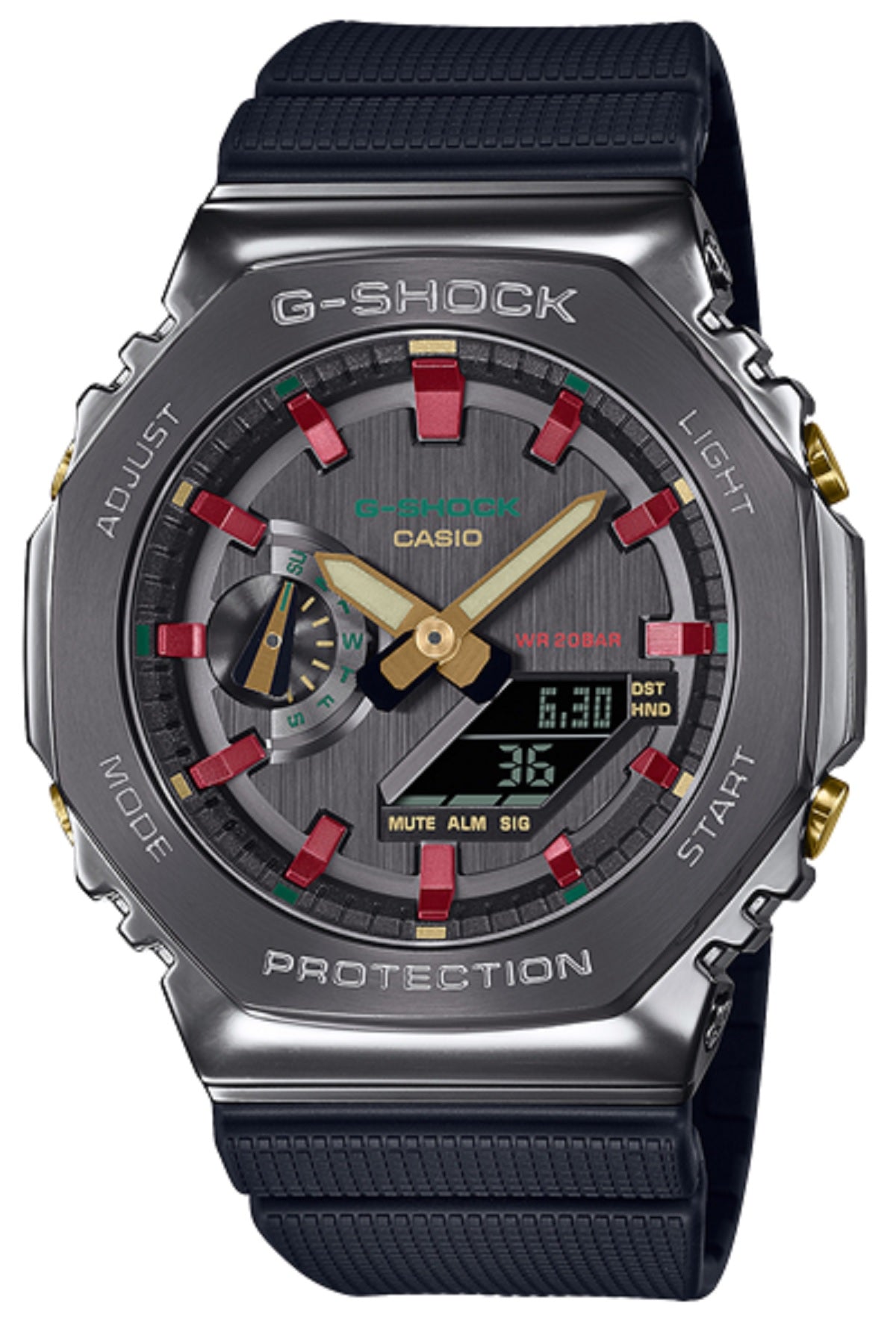 Casio G-shock GM-2100CH-1A Digital Analog Rubber Strap Watch-Watch Portal Philippines