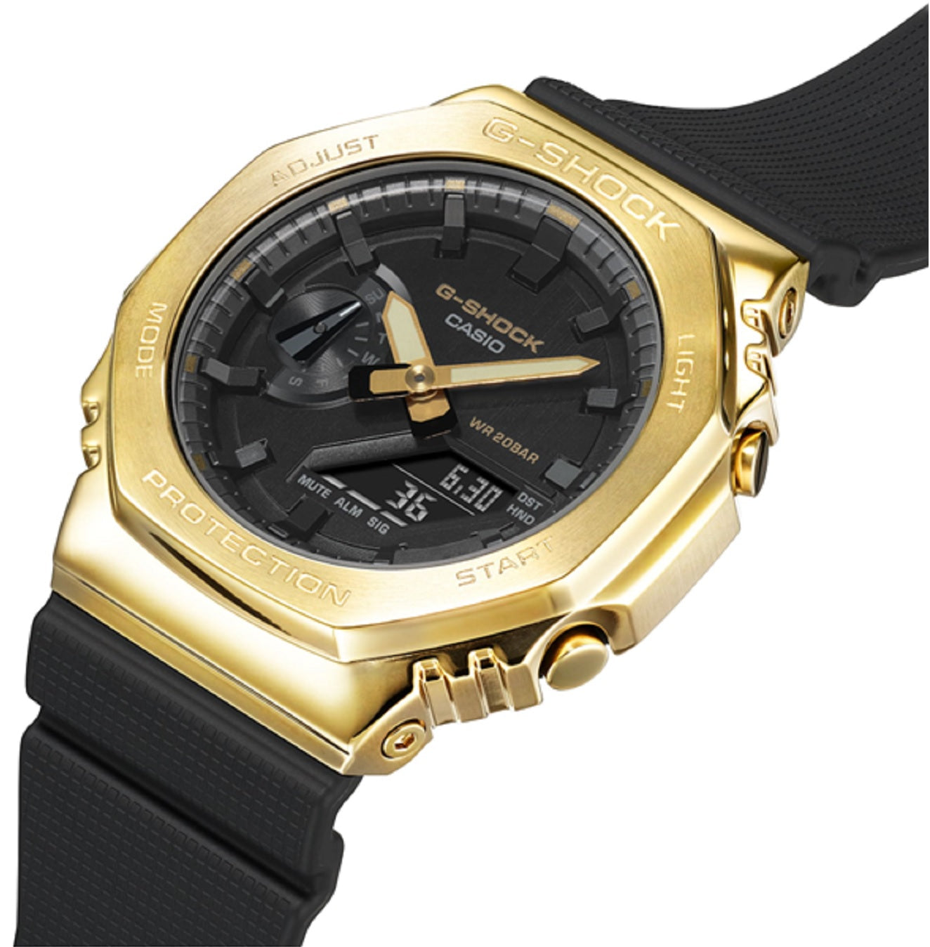 Casio G-shock GM-2100G-1A9 Digital Analog Rubber Strap Watch-Watch Portal Philippines