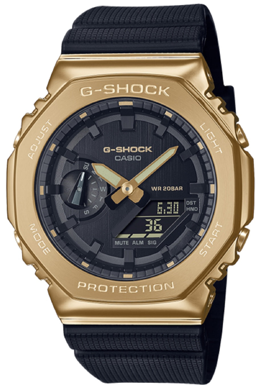 Casio G-shock GM-2100G-1A9 Digital Analog Rubber Strap Watch-Watch Portal Philippines