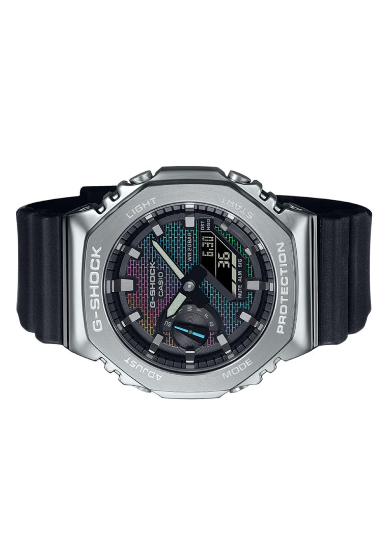 Casio G-shock GM-2100RW-1A "Rainbow Brick Wall Series" Digital Analog Rubber Strap Watch for Men-Watch Portal Philippines