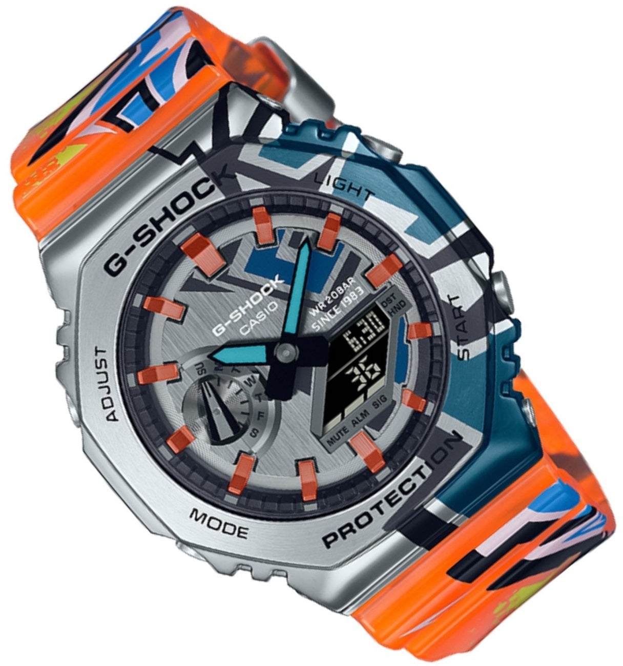 Casio G-shock GM-2100SS-1A Digital Analog Rubber Strap Watch-Watch Portal Philippines