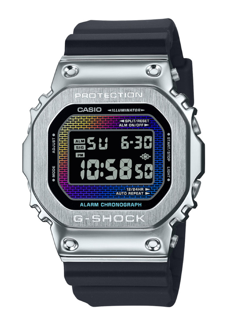 Casio G-shock GM-5600RW-1DR "Rainbow Brick Wall Series" Digital Rubber Strap Watch for Men-Watch Portal Philippines
