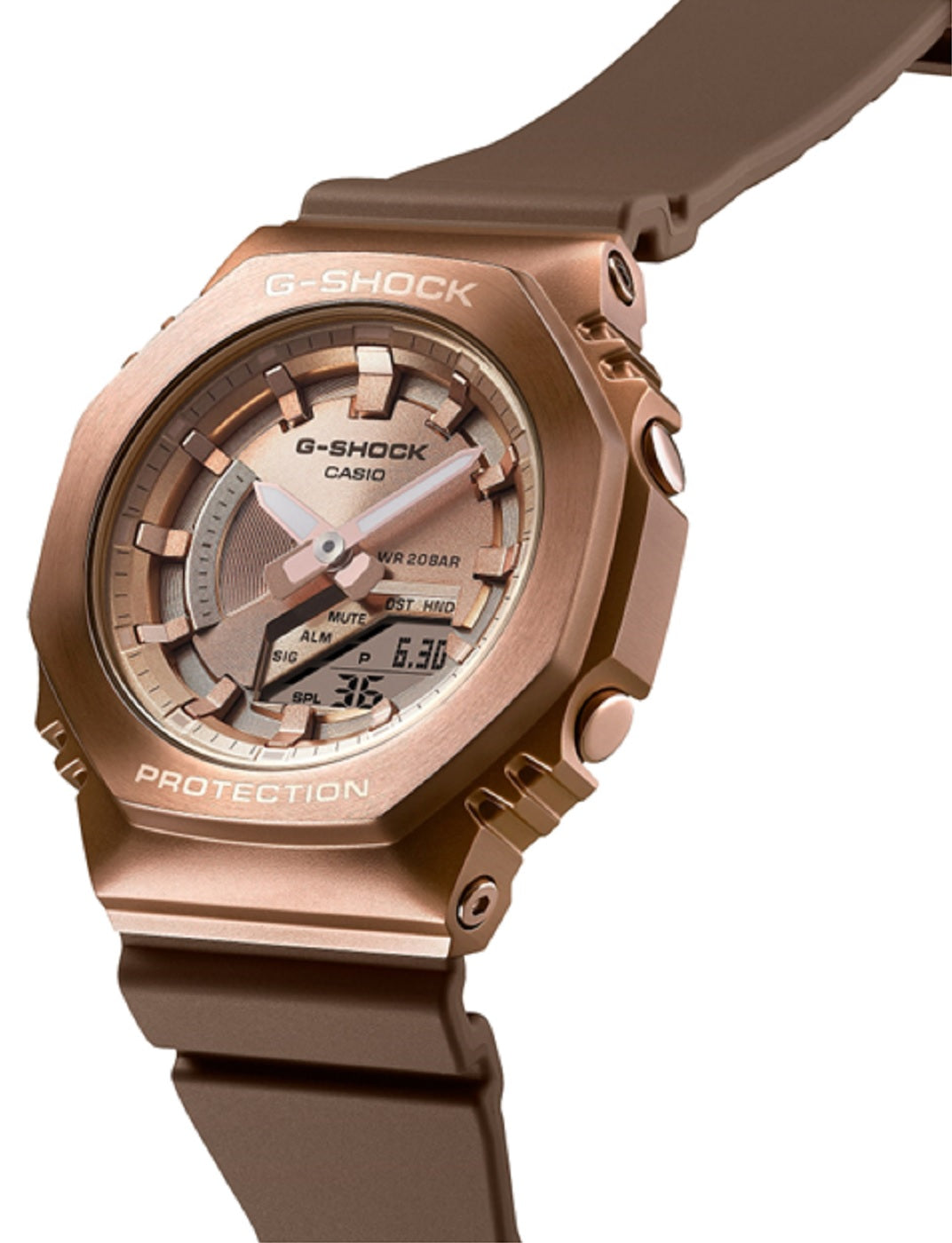 Casio G-shock GM-S2100BR-5A Digital Analog Rubber Strap Watch-Watch Portal Philippines