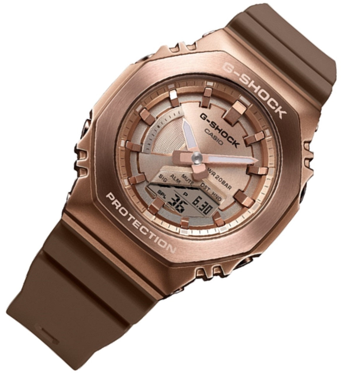 Casio G-shock GM-S2100BR-5A Digital Analog Rubber Strap Watch-Watch Portal Philippines