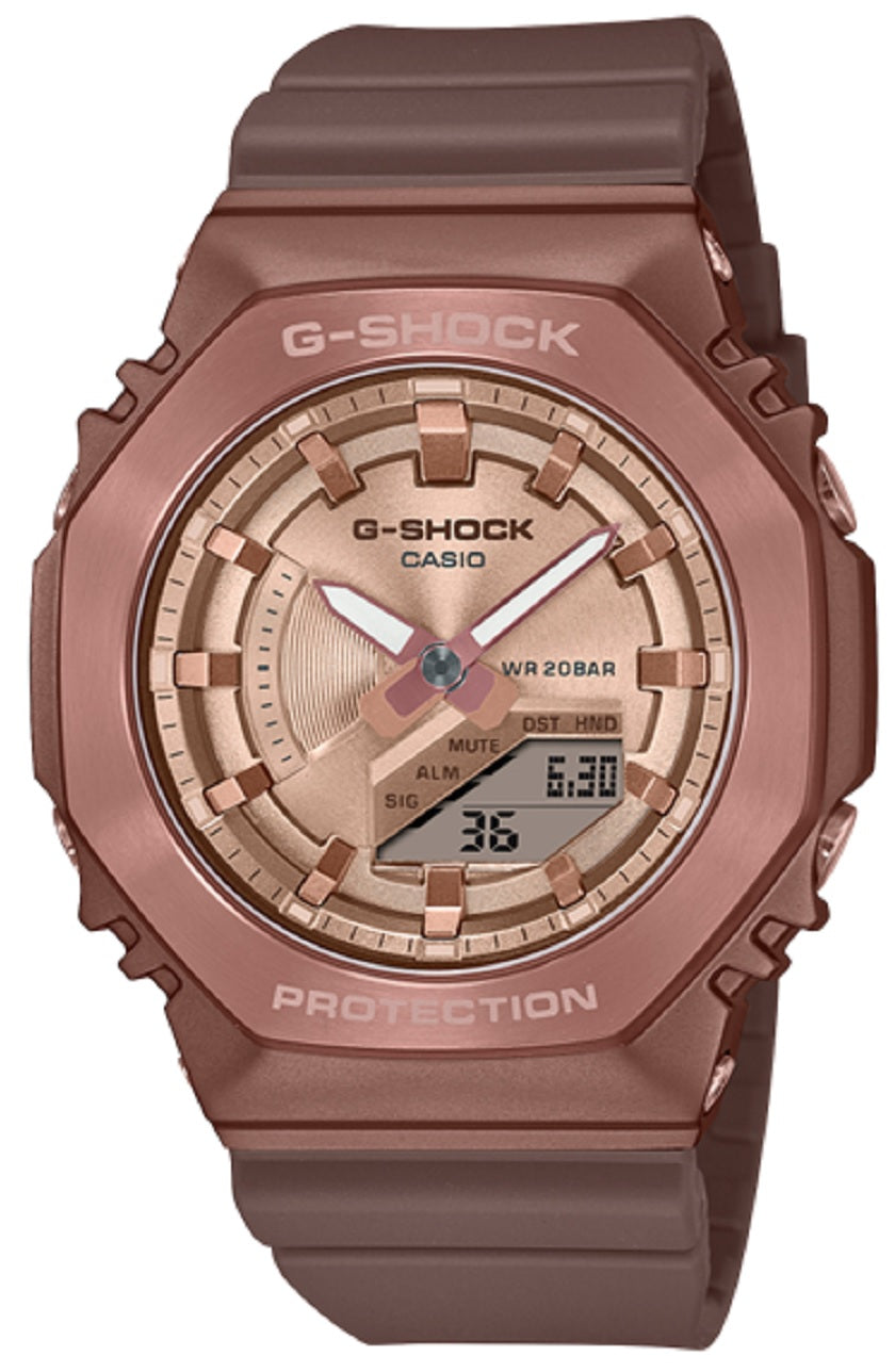 Casio G-shock GM-S2100BR-5A Digital Analog Rubber Strap Watch-Watch Portal Philippines