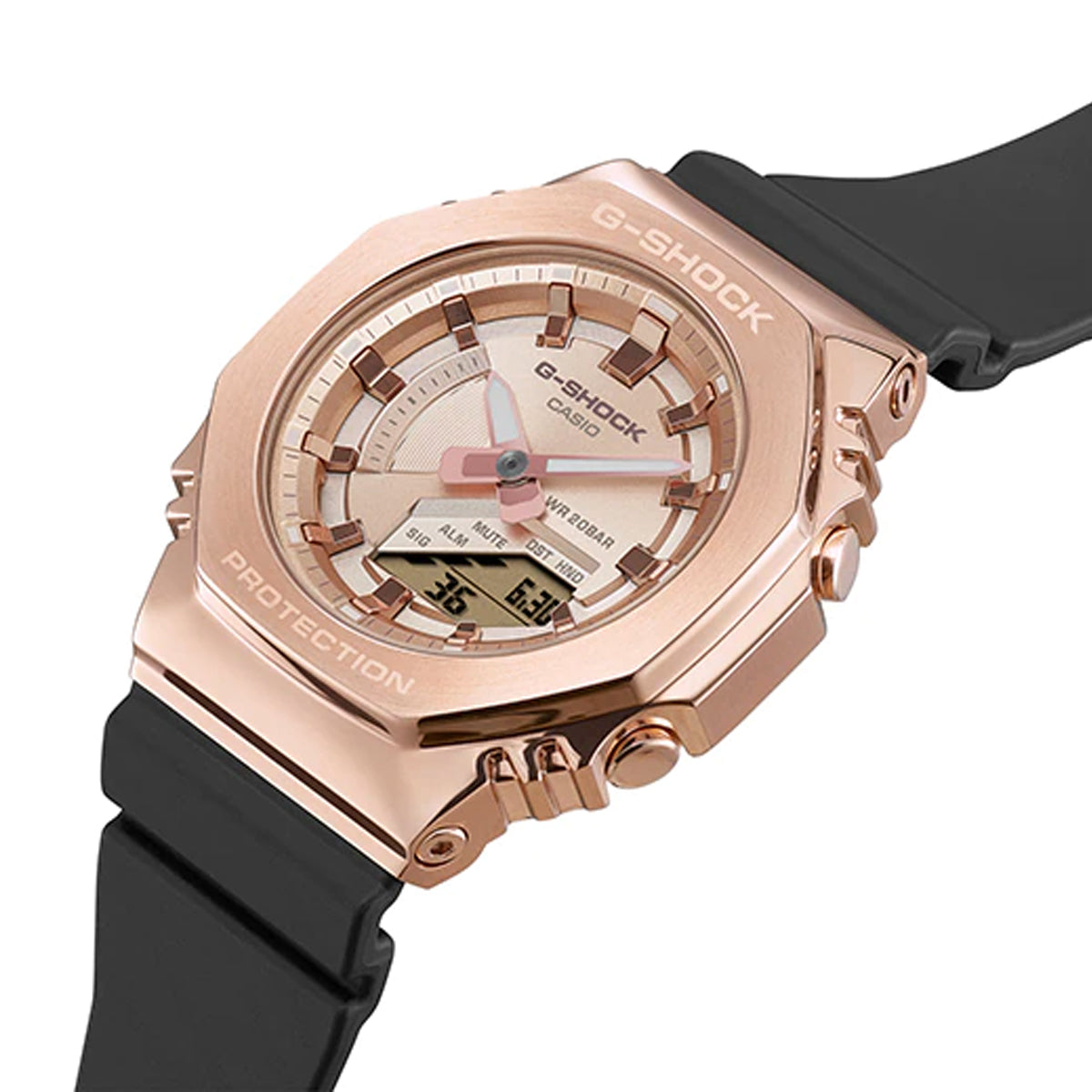 Casio G-shock GM-S2100PG-1A4 Digital Analog Rubber Strap Watch for Men-Watch Portal Philippines