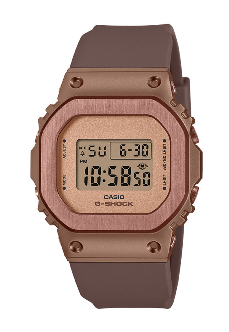 Casio G-shock GM-S5600UBR-5DR Digital Rubber Strap Watch For Women