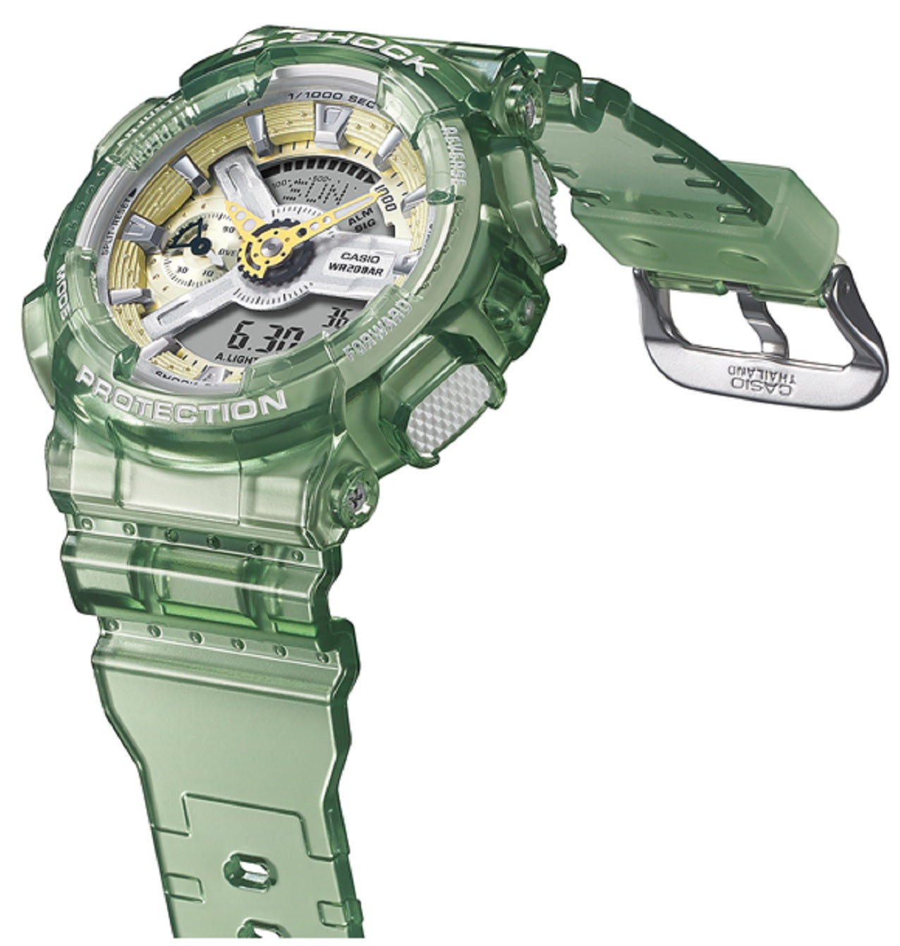 Casio G-shock GMA-S110GS-3A Digital Analog Rubber Strap Watch-Watch Portal Philippines