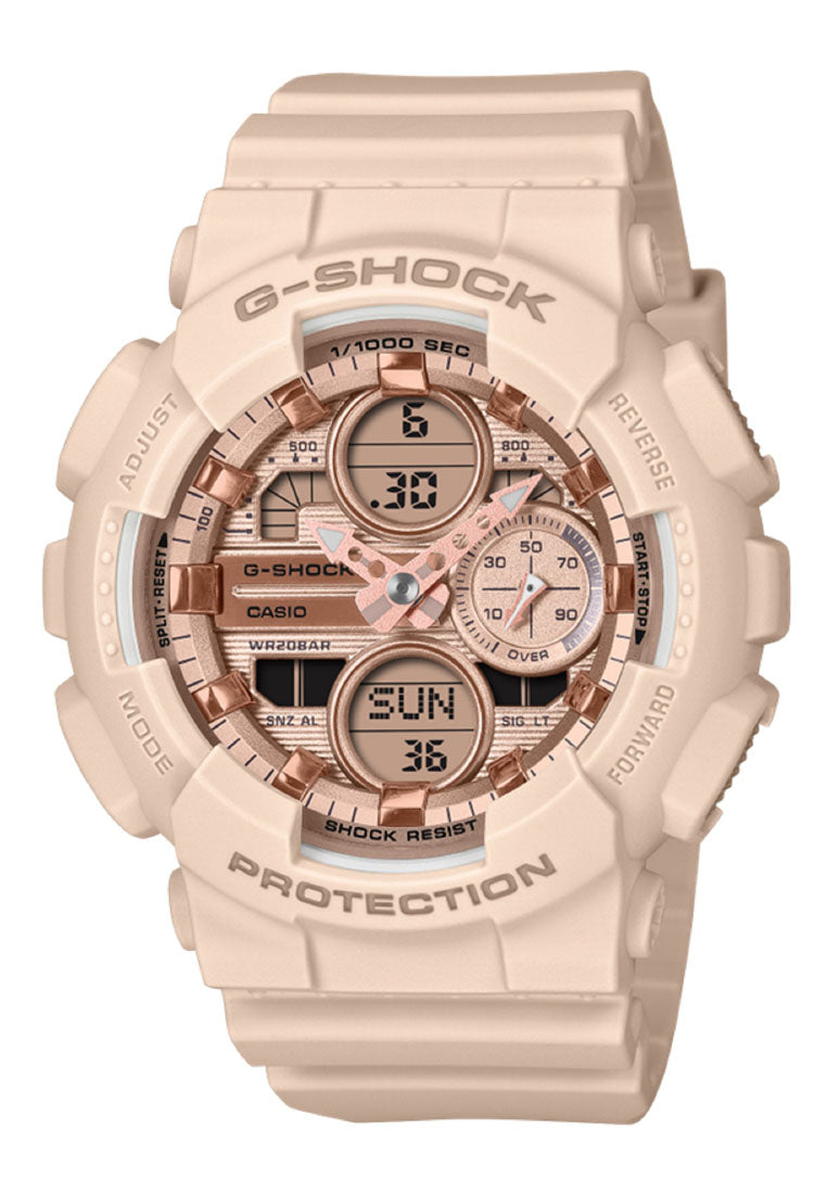 Casio G-shock GMA-S140PG-4ADR Rubber Strap Digital Analog Watch for Women-Watch Portal Philippines