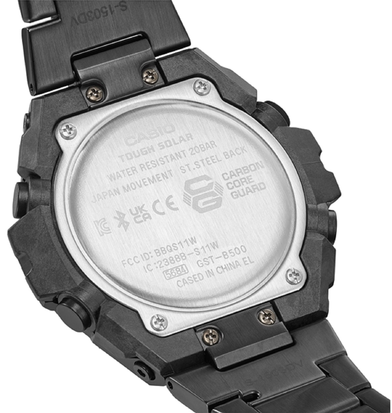 Casio G-shock GST-B500BD-1A Solar Digital Analog Stainless Steel Strap Watch-Watch Portal Philippines