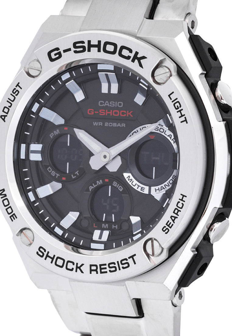 Casio G-shock GST-S110D-1ADR Digital Analog Stainless Steel Strap Watch for Men-Watch Portal Philippines
