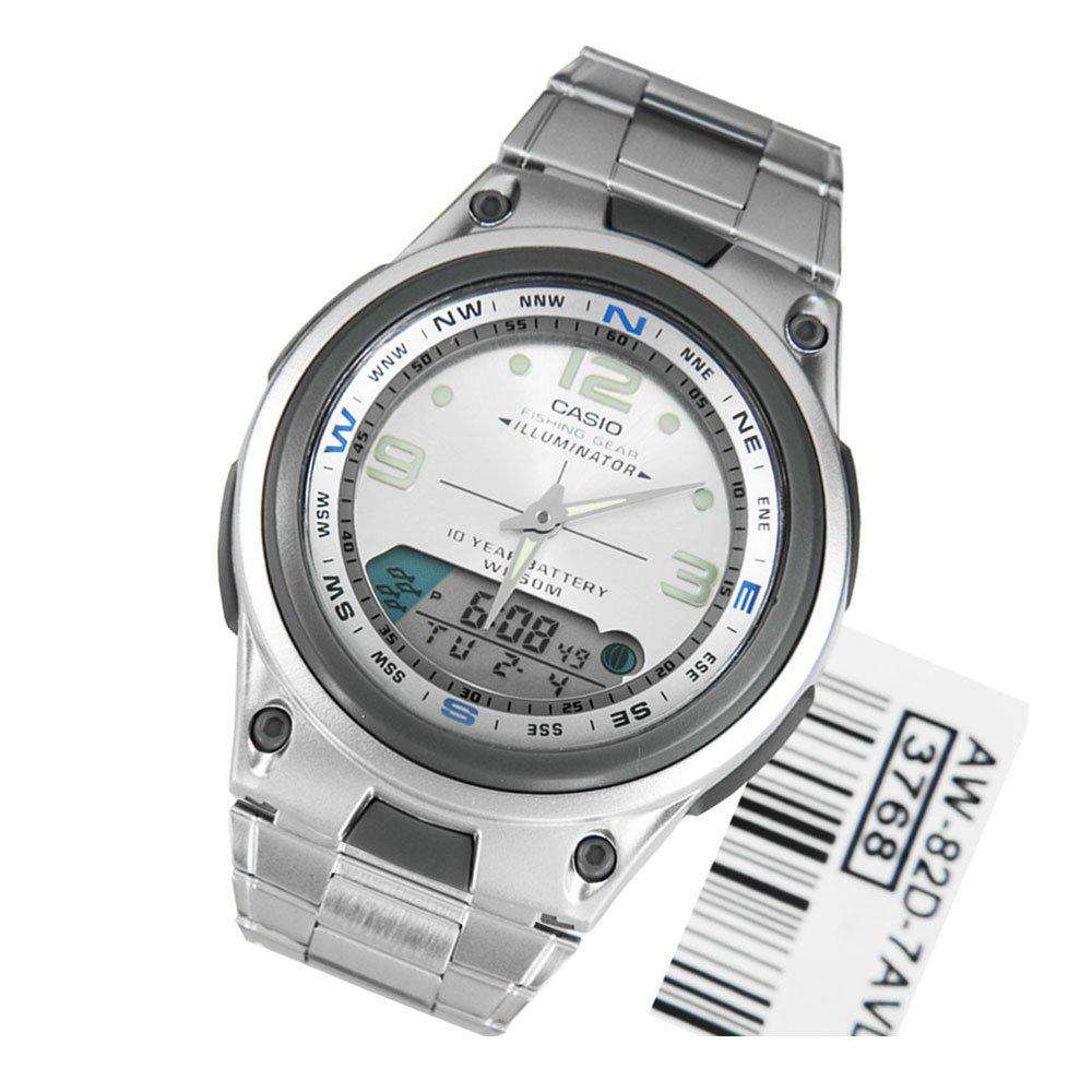 Casio Illuminator Men's Silver Stainless Steel Strap Watch- AW-82D-7AV-Watch Portal Philippines