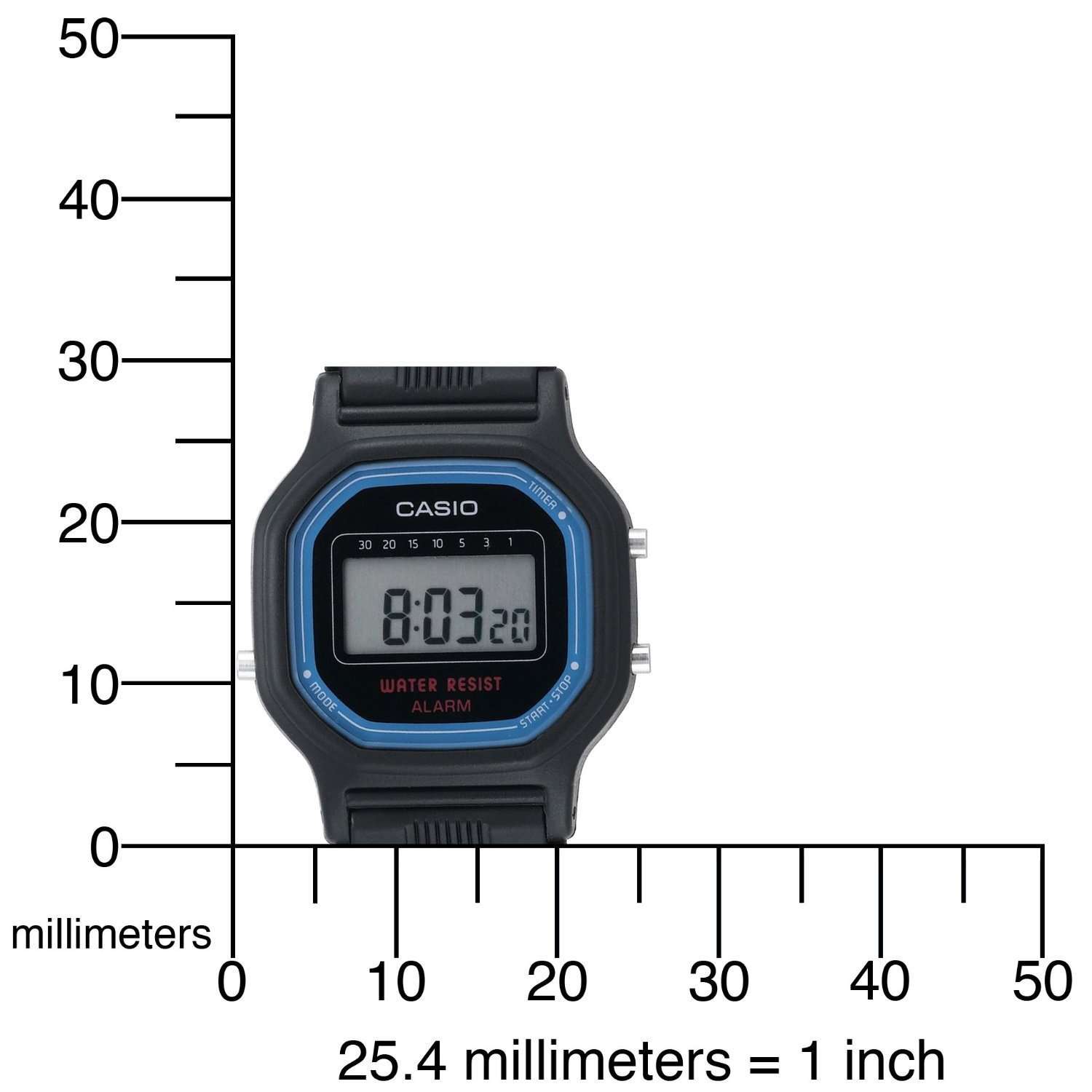 Casio LA-11WB-1WDF Black Resin Strap Watch for Women-Watch Portal Philippines