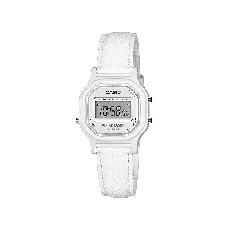 Casio LA-11WL-7AVDF White Leather Strap Watch for Women-Watch Portal Philippines