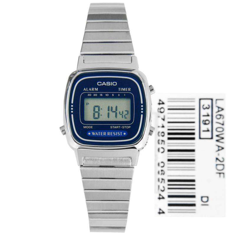 Casio LA670WA-2DF Silver Stainless Watch for Women-Watch Portal Philippines