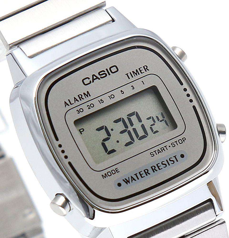 Casio LA670WA-7DF Silver Stainless Watch for Women-Watch Portal Philippines