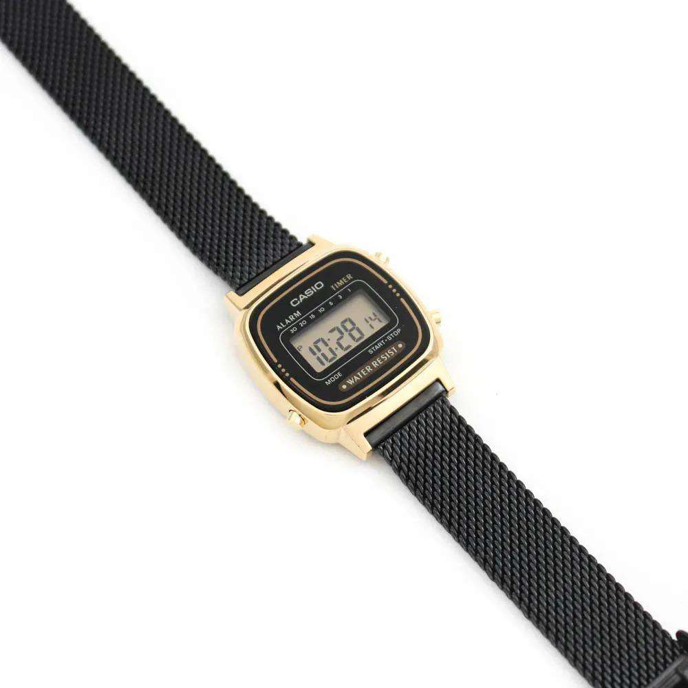 Casio LA670WEMB-1DF Black Mesh Watch for Women-Watch Portal Philippines