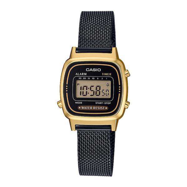 Casio LA670WEMB-1DF Black Mesh Watch for Women-Watch Portal Philippines