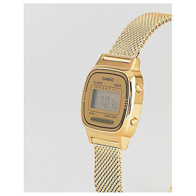 Casio LA670WEMY-9DF Gold Mesh Watch for Women-Watch Portal Philippines