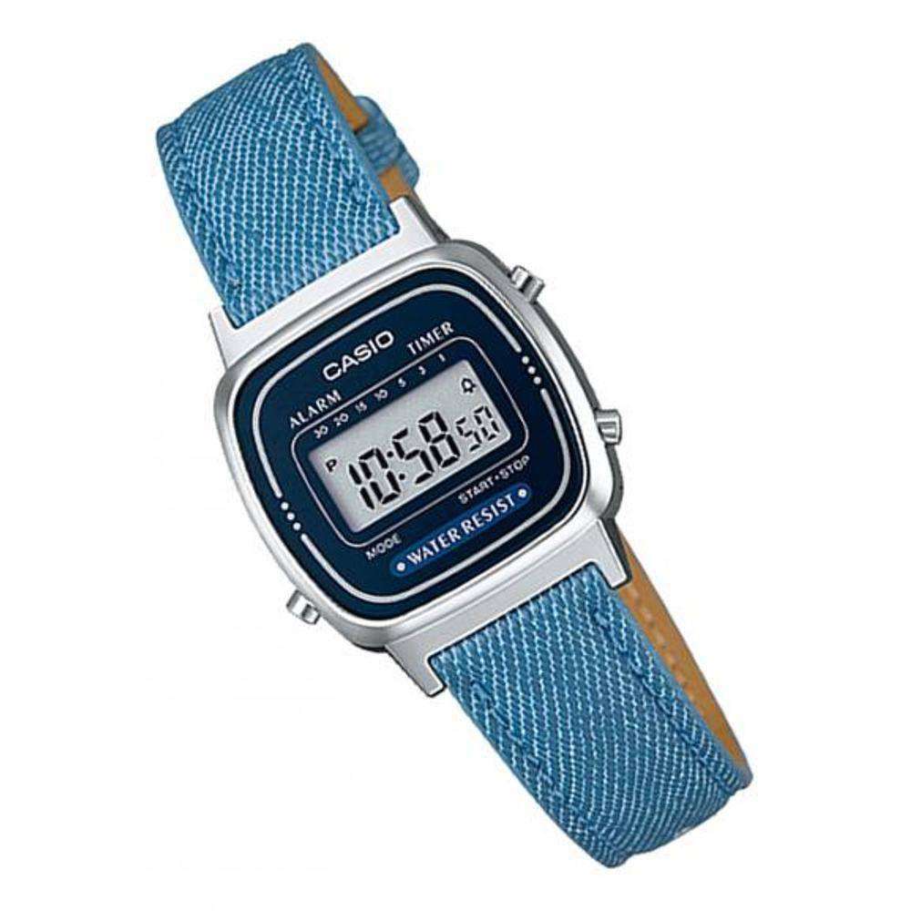 Casio LA670WL-2A2DF Light Blue Leather Denim Watch for Women-Watch Portal Philippines