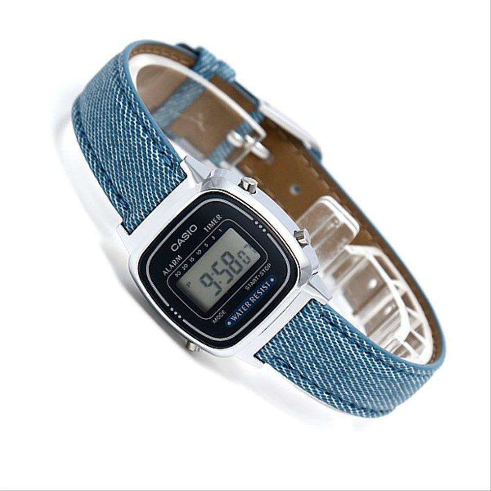 Casio LA670WL-2A2DF Light Blue Leather Denim Watch for Women-Watch Portal Philippines