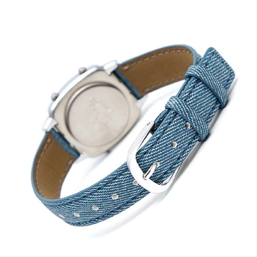 Casio LA670WL-2A2DF Light Blue Leather Denim Watch for Women-Watch Portal Philippines