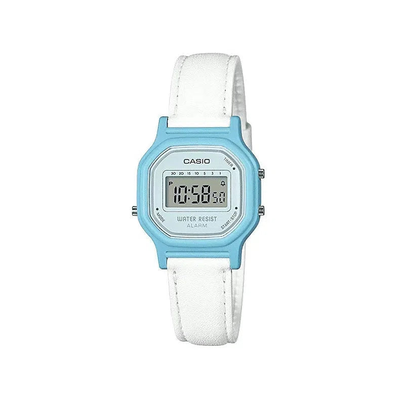 Casio LLA-11WL-2AVDF Blue Leather Strap Watch for Women-Watch Portal Philippines