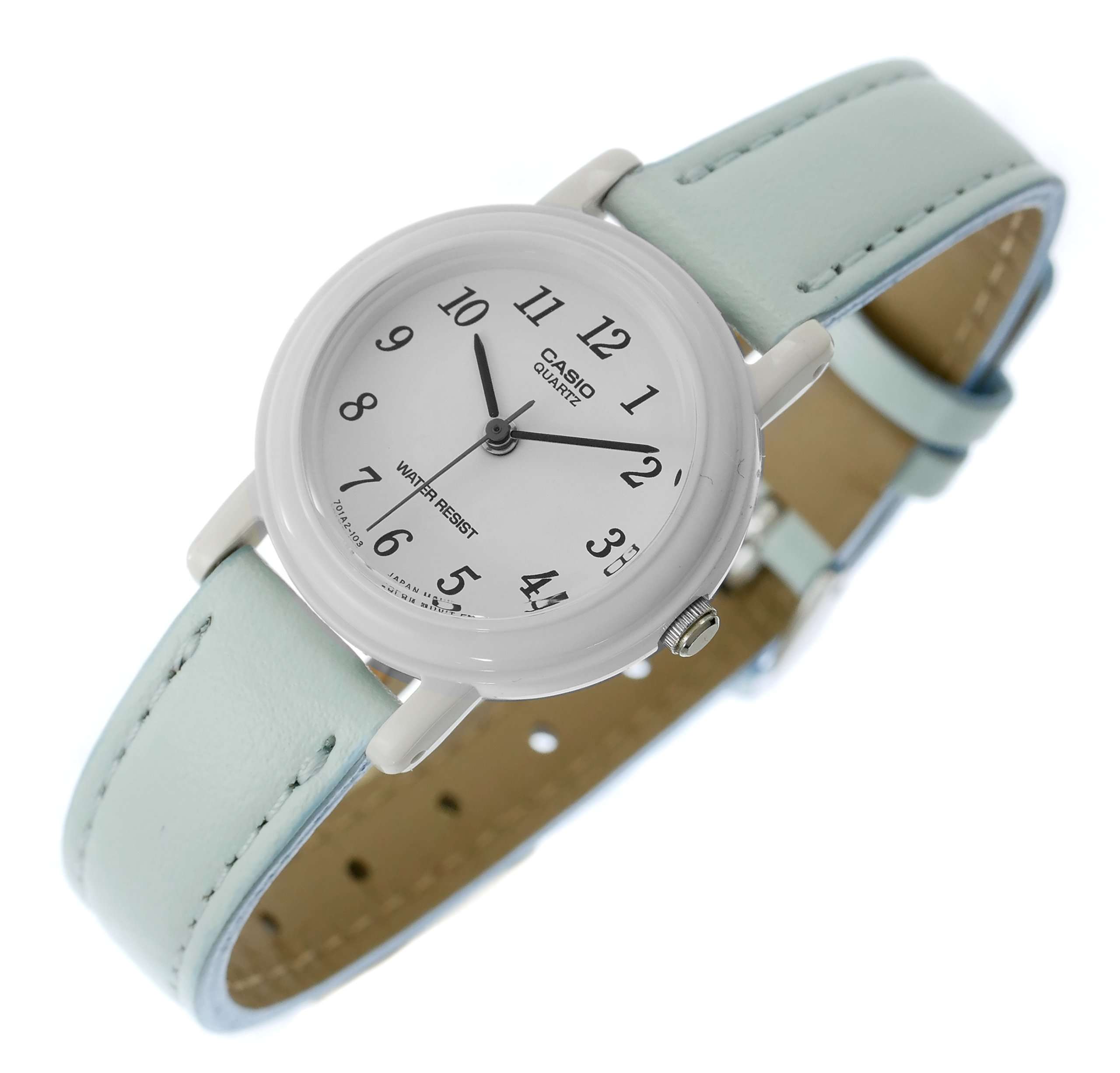 Casio LQ-139L-2B Blue Leather Strap Watch for Women-Watch Portal Philippines