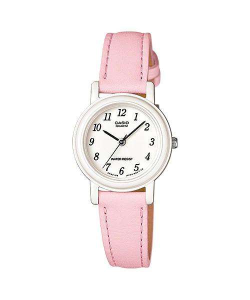 Casio LQ-139L-4B1 Pink Leather Strap Women's Watch-Watch Portal Philippines