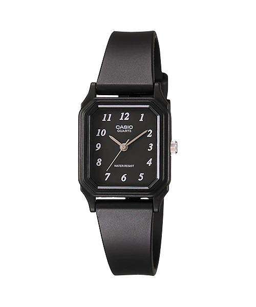 Casio LQ-142-1BDF Black Rubber Strap Watch for Women-Watch Portal Philippines