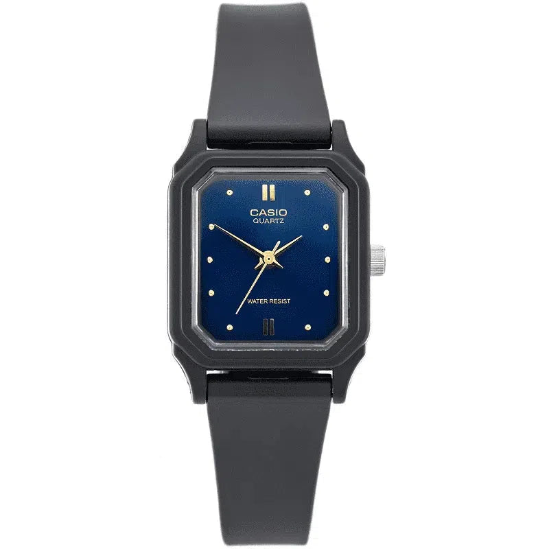 Casio LQ-142E-2ADF Black Rubber Strap Watch for Women-Watch Portal Philippines