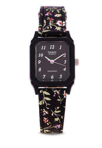 Casio LQ-142LB-1BDF Black Floral Strap Watch for Women-Watch Portal Philippines