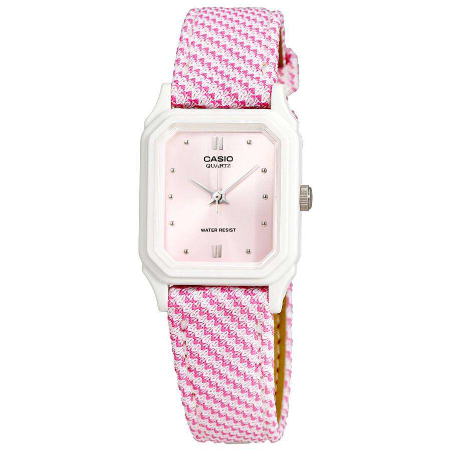 Casio LQ-142LB-4A2DF Pink Leather Strap Watch for Women-Watch Portal Philippines